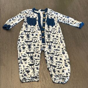 Kate Quinn Blue and White Kids romper